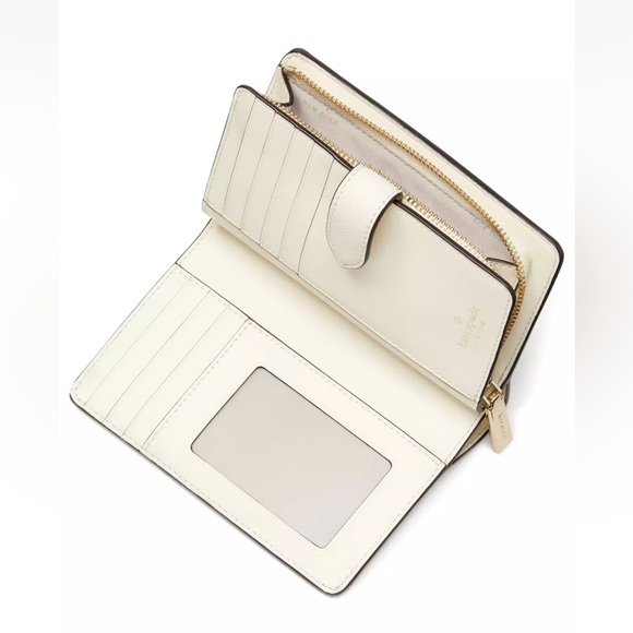 New Kate Spade Schuyler Medium Compact Bifold Wallet Meringue - Picture 2 of 3